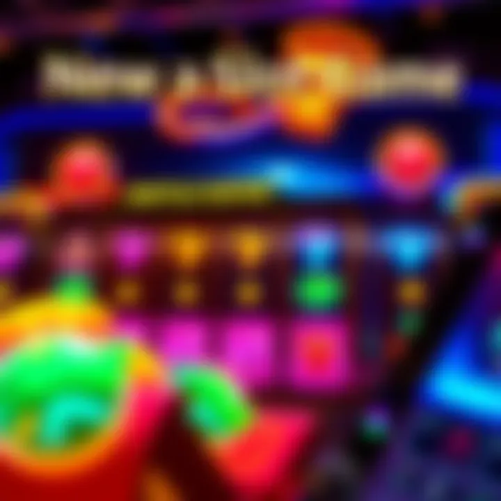 A vibrant display of a new slot game featuring colorful reels and engaging symbols.