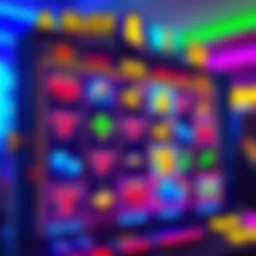 Colorful slot game display with engaging symbols and paylines