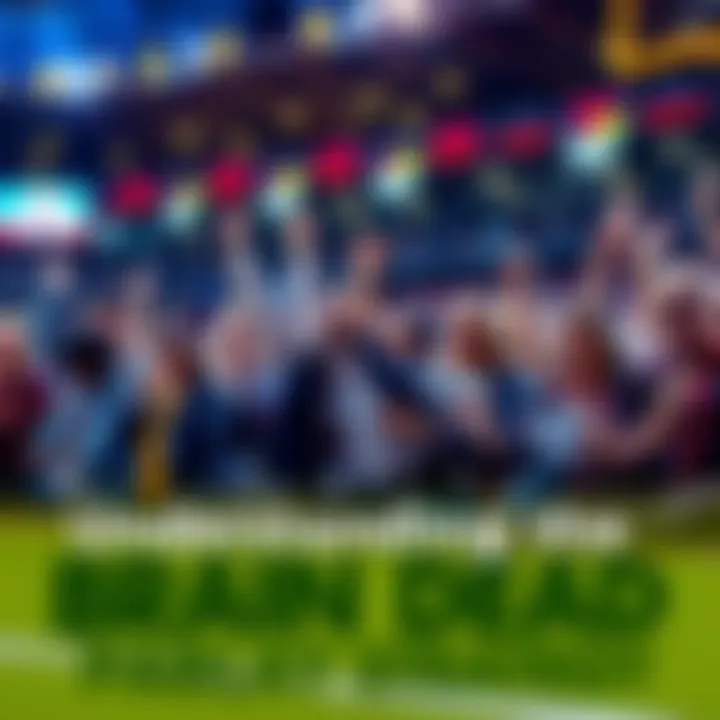 People cheering and celebrating during a sports game while looking at betting slips