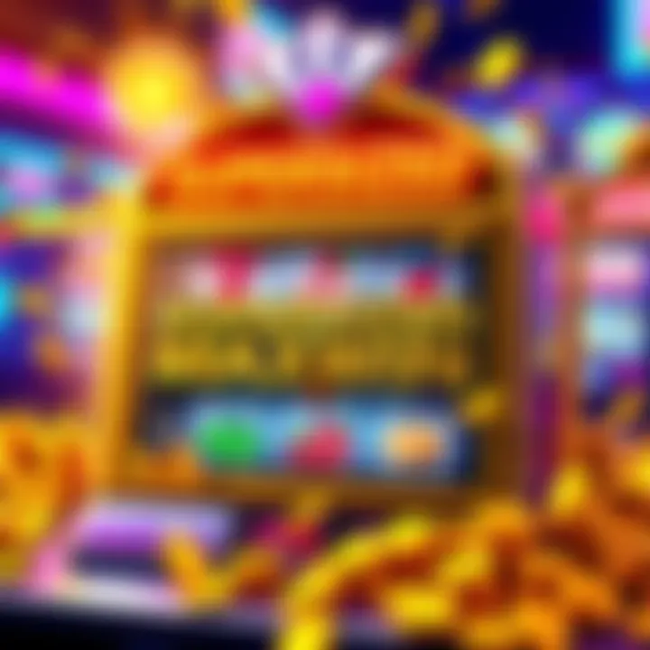 A vibrant graphic showing a slot machine with a large jackpot display, featuring colorful symbols and coins, representing the no limit 'Supersized' max win opportunity in gaming.