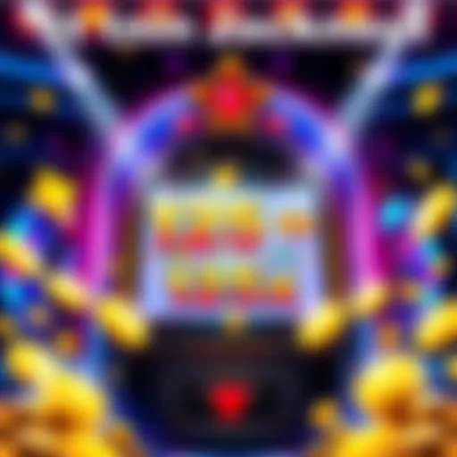 A colorful slot machine showing a big win with a 125x multiplier and vibrant golden portals