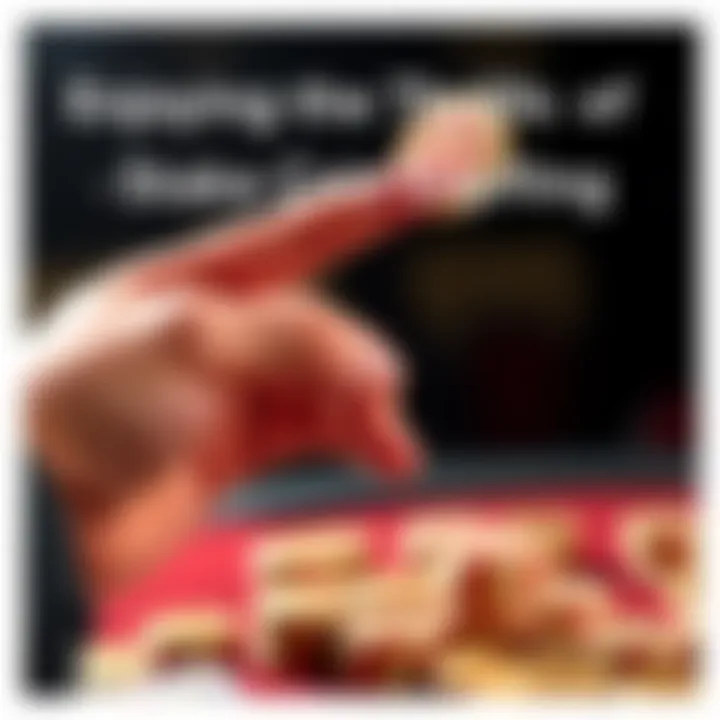 A close-up of a hand tossing a coin with excitement, representing the thrill of Stake Coin Flip game.