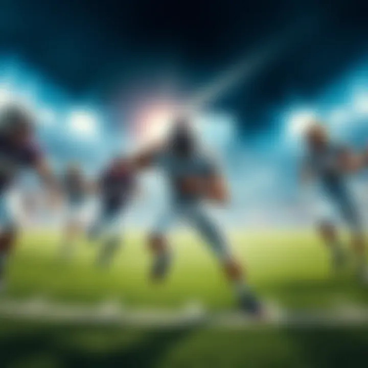 A collage of football players in action during intense matchups on a Wednesday, capturing the thrill of the game.