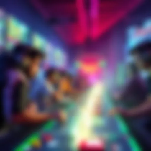 Exciting gameplay scene Players engaged in thrilling gameplay with fresh twists in a vibrant gaming environment.