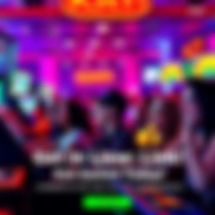 A vibrant graphic showing people eagerly participating in games, with text encouraging them to comment for a link to join. In the background, money symbols emphasize the potential for cash prizes.