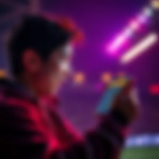 A person looking at sports betting odds on a smartphone, excited about potential longshot bets for upcoming matches.