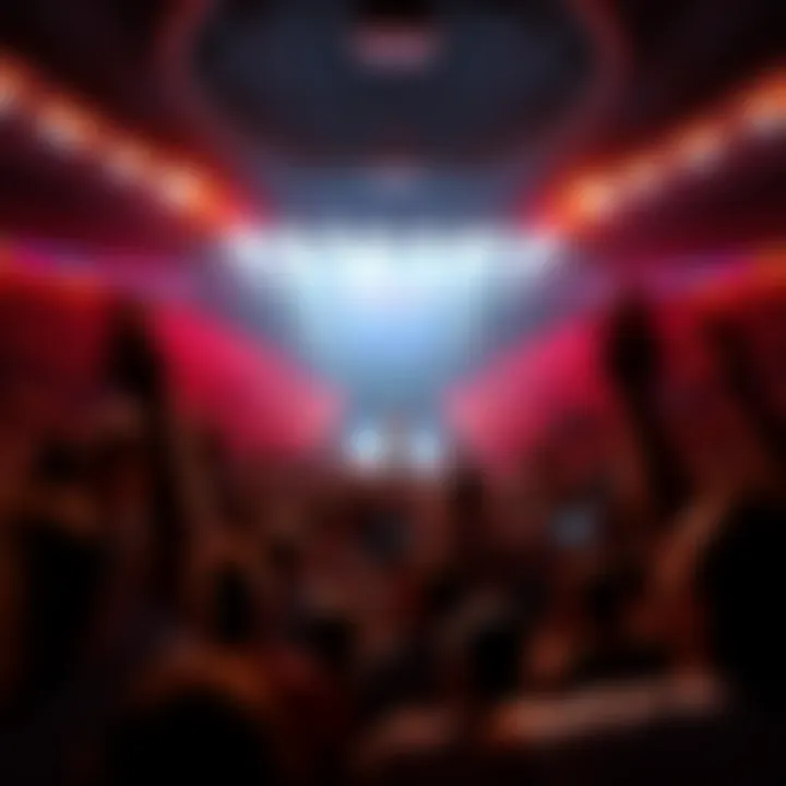 Crowd cheering wildly during the main event, capturing the thrill and excitement of the moment.