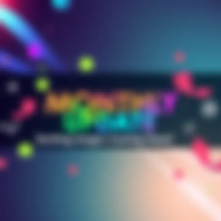 Exciting Monthly Updates Colorful announcement banner with symbols of progress and change