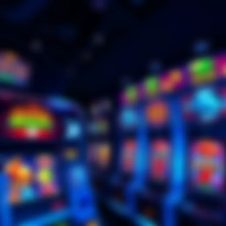 Exciting Online Slots for UK Players A display of colorful online slot games featuring spinning reels and bonus symbols, showcasing popular titles like Big Bass Bonanza and Book of Dead.