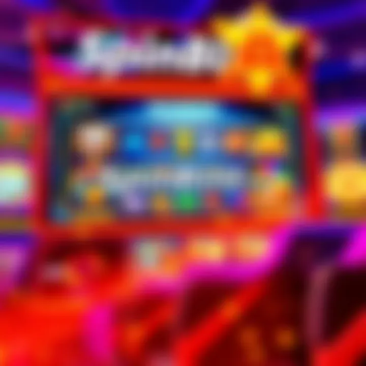A vibrant screen showing various slot games available at SpinBlitz with colorful graphics and engaging layout.