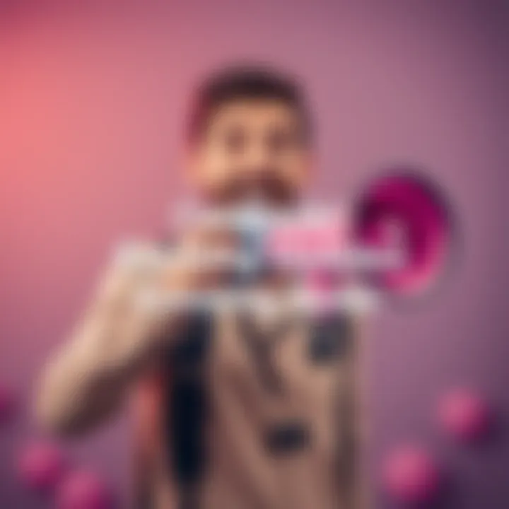 Exciting Updates Announcement A cheerful person holding a megaphone with a bright background, announcing exciting news.