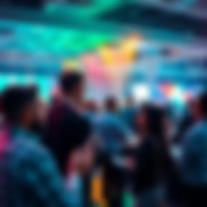 Group of experts discussing trends and ideas at a conference