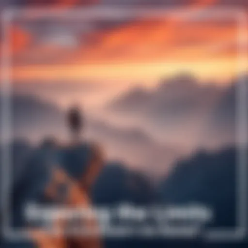 A person standing at the edge of a cliff looking out at vast mountains, contemplating possibilities and challenges ahead.