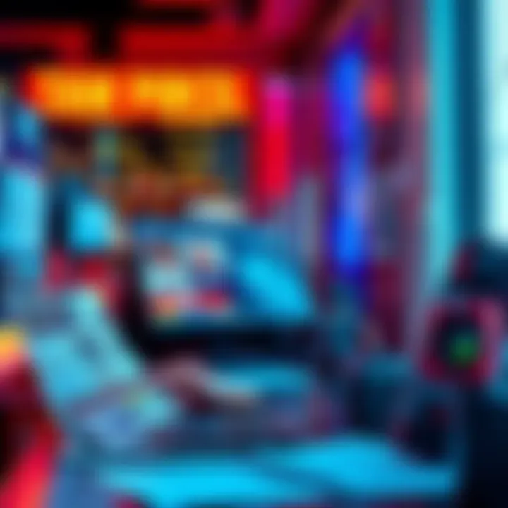 A person sitting at a desk with a laptop, looking at various news articles and social media posts while taking notes to verify information.