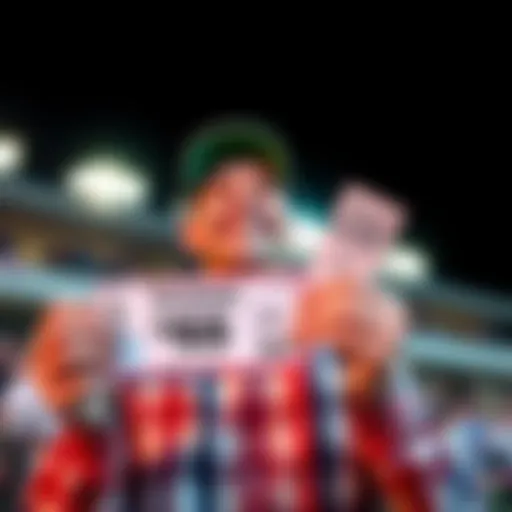 A happy bettor celebrating a win at Fair Grounds with a ticket showing the $155 payout from a .50 P5 bet