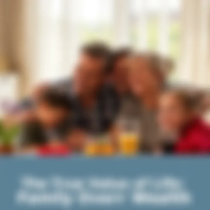 A family enjoying a gathering, embracing and smiling together, showcasing love and connection.