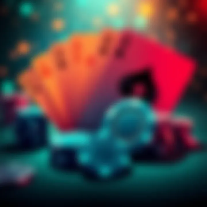 Illustration of poker cards and chips representing the merger of Fan Duel Poker and Stars in Ontario
