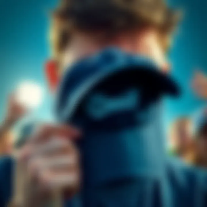 Fan Heartbroken Over Tyler O'Neill A close-up of a fan with a sad expression, holding a baseball cap with Tyler O'Neill's name on it, symbolizing disappointment and heartbreak.
