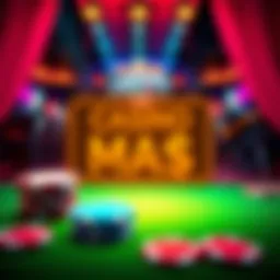 A graphic showing a casino bonus offer with dollar signs and playing chips