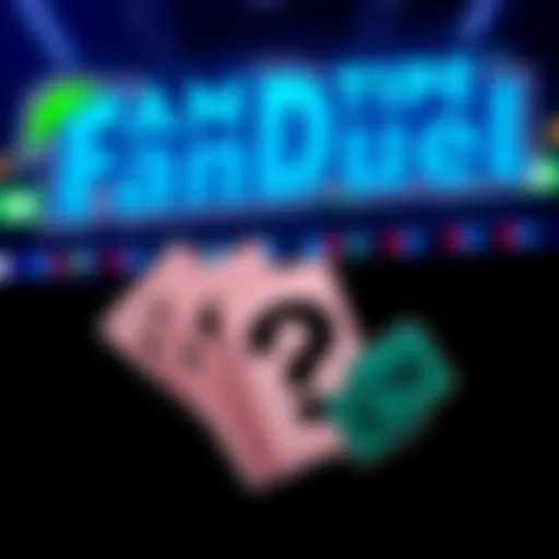 FanDuel logo alongside a graphic of betting slips and a question mark, symbolizing the impact of Hardrock's betting tips