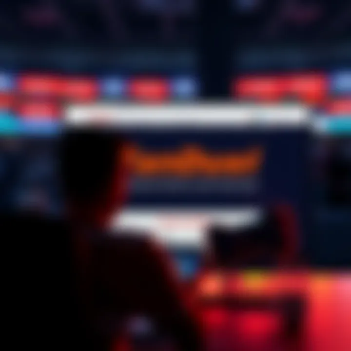 FanDuel Platform Issues A computer screen displaying the FanDuel website with visible error messages and frustrated users in the background.