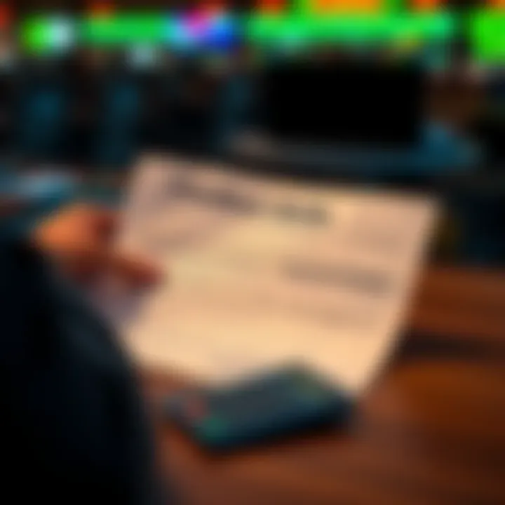 A person reviewing a FanDuel W-2G tax form with winnings from online gambling and a calculator on a table.