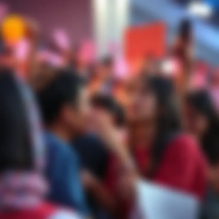 Fans expressing their emotions during a farewell event, showing support and concern, with some holding signs