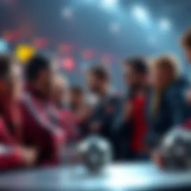 A group of fans sharing their thoughts on UEFA Champions League predictions