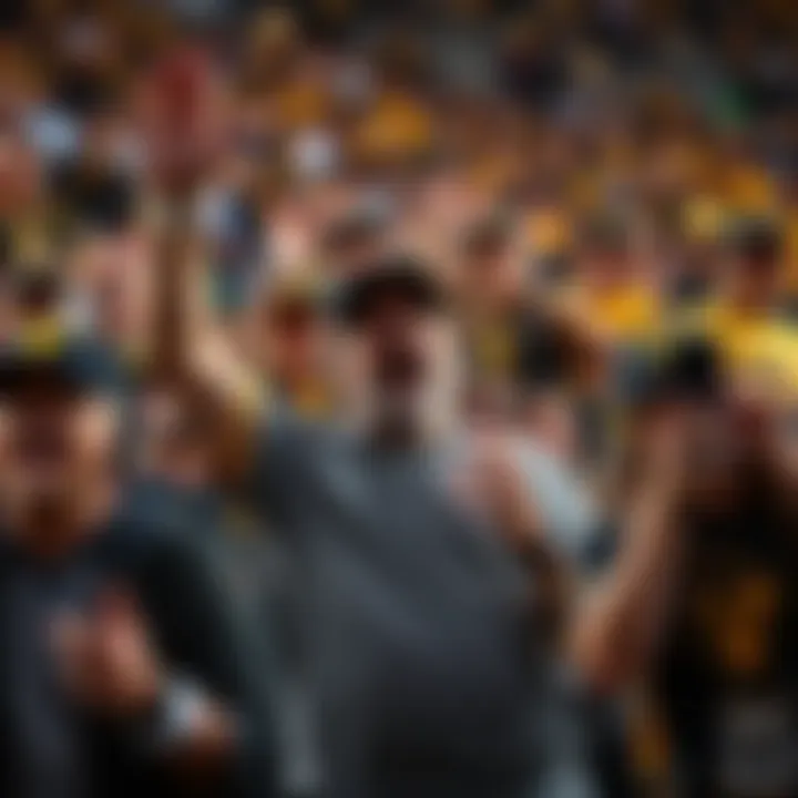 Fans React to Vandy's Performance Passionate fans cheering and expressing emotions during a Vandy football game.