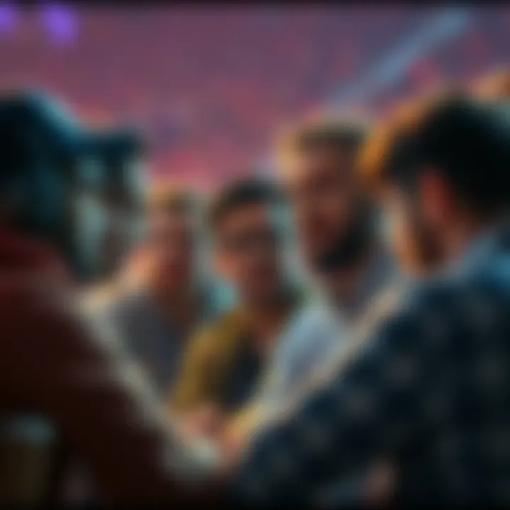 A group of passionate fans discussing Ausar's recent game performance, showing mixed emotions of frustration and critique.