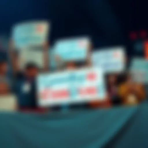 Group of fans holding signs expressing anger over sportsbook disputes