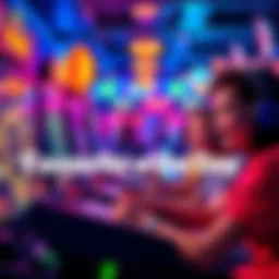 Colorful scene showing players enjoying a fun video game with engaging graphics and excitement