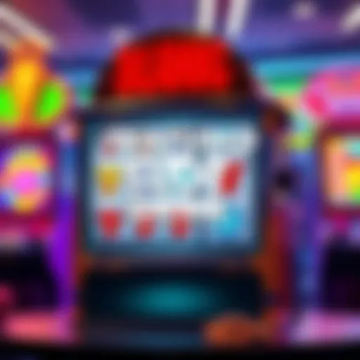 A vibrant slot machine with colorful symbols spinning, highlighting this week's featured game for Friday's play.