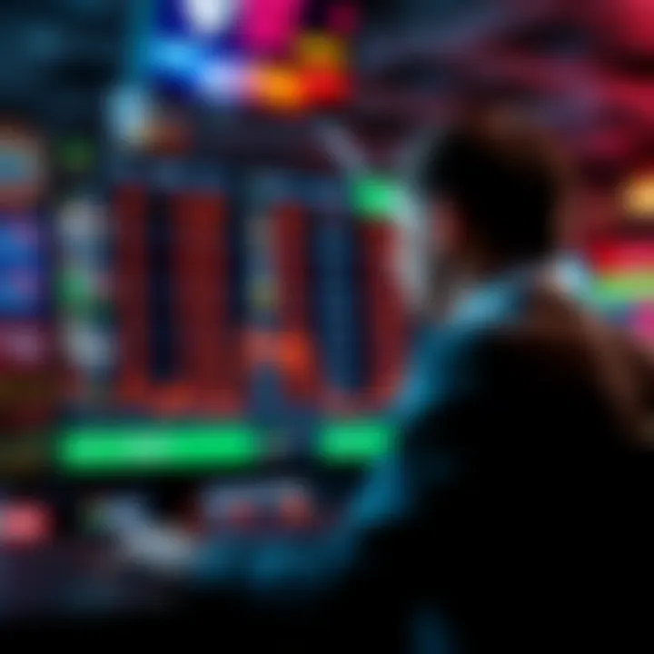A person looking at a computer screen showing betting statistics and predictions, illustrating the urgency of predicting final earnings as Stake faces a ban.