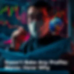 A person analyzing investment charts and graphs, looking determined to make money decisions.