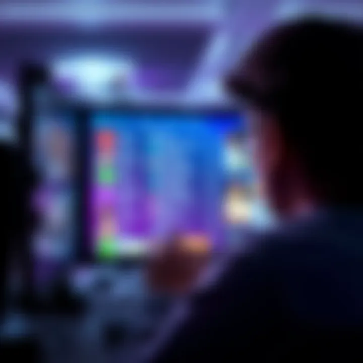 Finding Unfinished Games A person looking at a computer screen displaying a list of unfinished games with an easy navigation interface