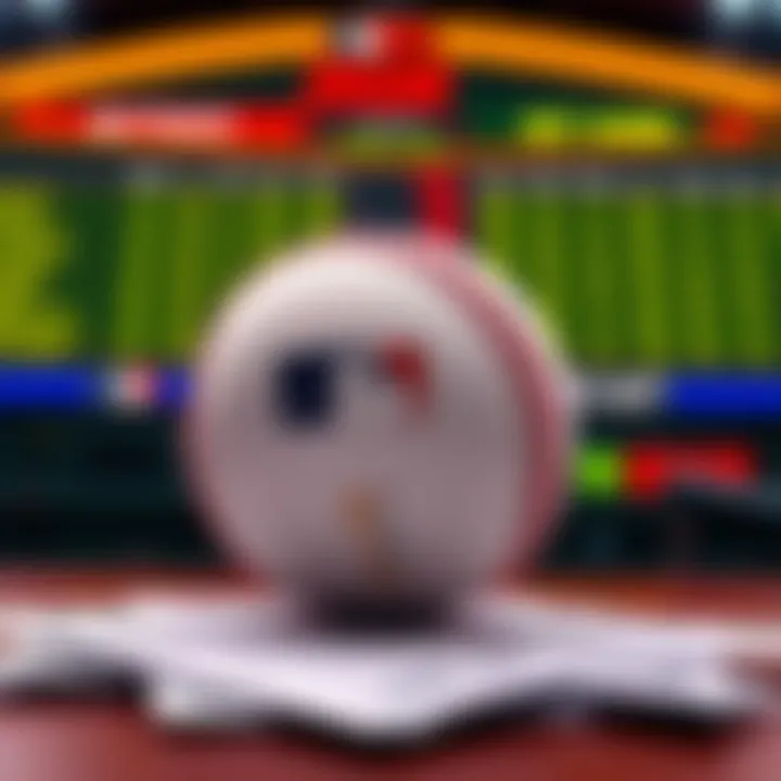 First MLB Bet of 2026 A baseball with betting slips and a scoreboard in the background, representing the excitement of the new MLB season.