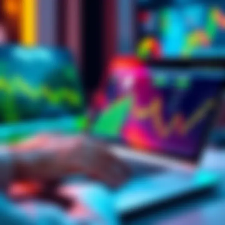 Person using a laptop to make a cryptocurrency deposit on an exchange platform