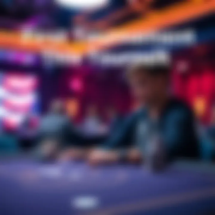 A person sitting at a poker table with cards and chips, focused on the game during their first tournament.