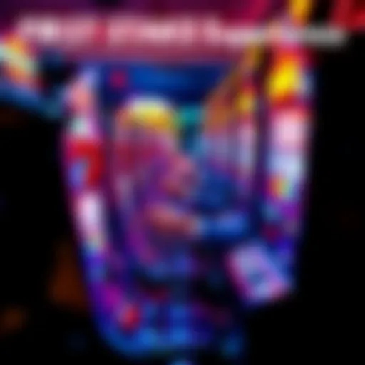 A person excitedly spins a slot machine for the first time, with colorful graphics and sounds around them.