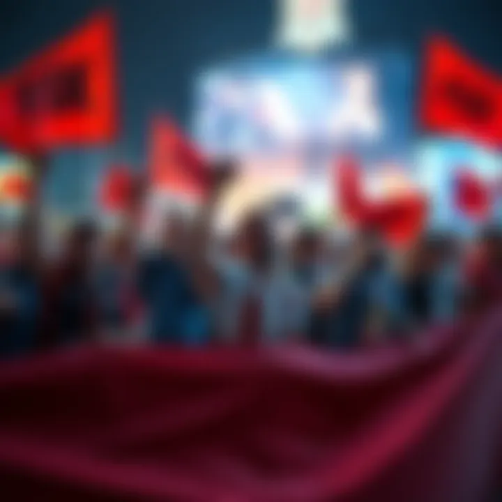 Group of FK SD fans holding banners and expressing anger during a protest