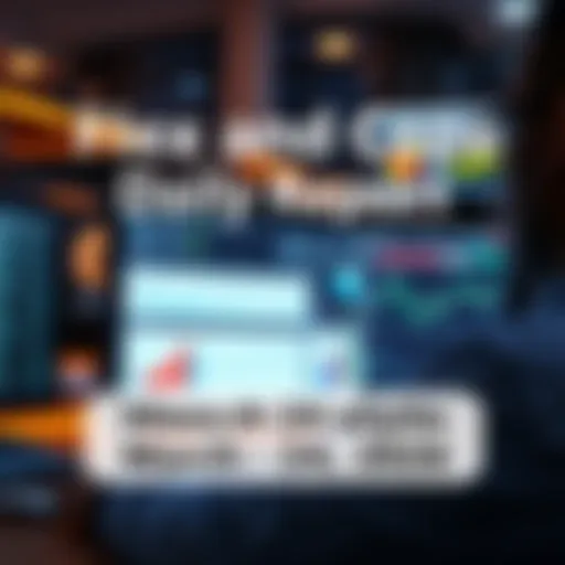 A person reviewing the Flex and Cope Daily report with graphs and charts on a computer screen