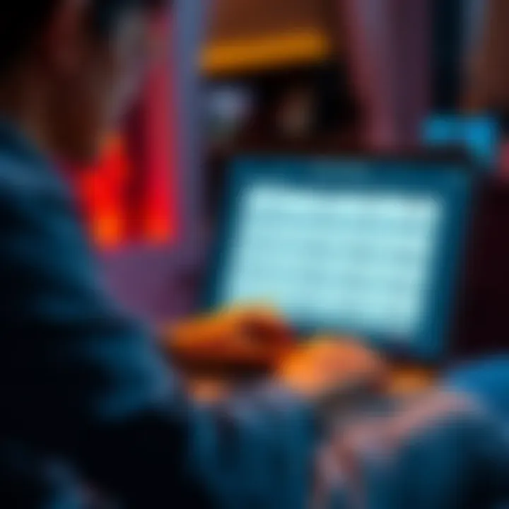 Flexible Payment Options A person reviewing different payment plans on a laptop with no monthly fees displayed on the screen.