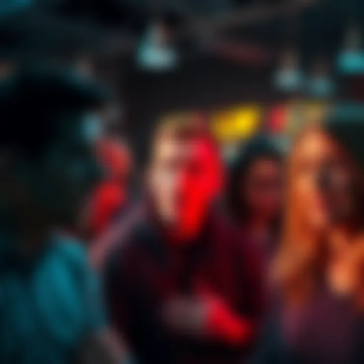 A group of frustrated people discussing tax implications on gambling after Fliff's new rules, showing expressions of disbelief and concern.