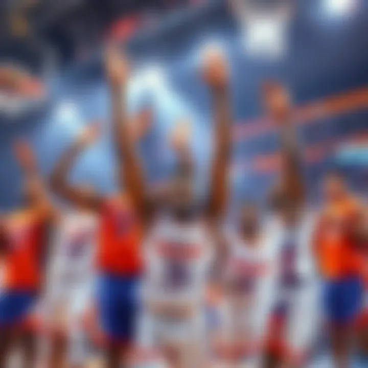 Florida basketball team celebrates Florida basketball players celebrating after a big score during their impressive first half