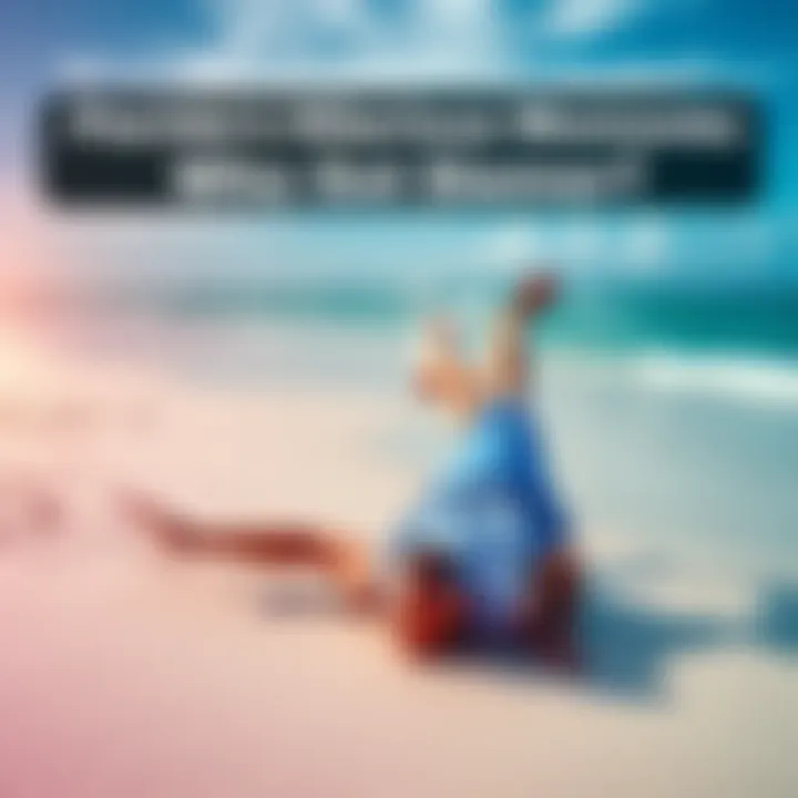 A person slips and falls on the sand at a Florida beach, capturing a funny moment