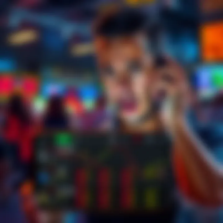 A frustrated Florida bettor looking at a smartphone showing poor betting odds from Hard Rock Bet