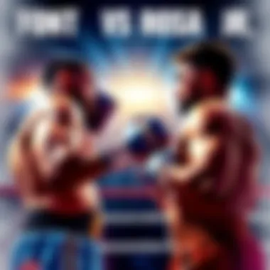 Font and Rosas Jr. face off in the ring, illustrating their intense rivalry.