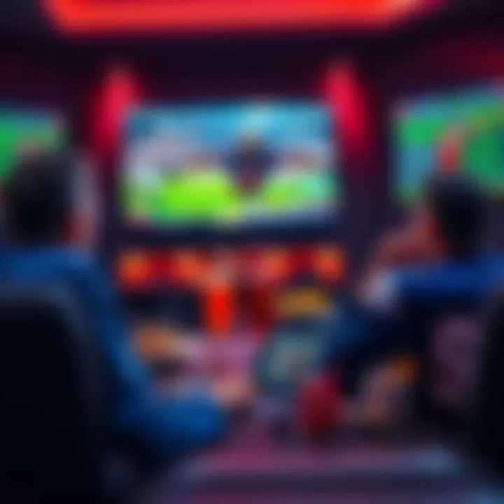 A person analyzing betting odds on a laptop while watching a football game on TV, surrounded by snacks and drinks.