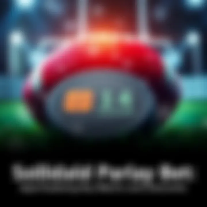A collage of a football and a hockey puck with betting odds displayed
